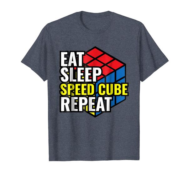 

Eat Sleep Speed Cube Repeat Speed Cubing Puzzle Cube Shirt, Mainly pictures