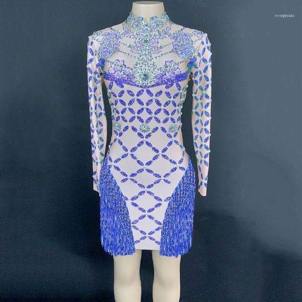 

stage wear perspective full diamond tassel shorts dress nightclub bar female singer dj costume birthday party dnv134531, Black;red