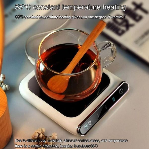 

cups & saucers mini cup warmer coffee heater usb 55 degree all day constant temperature pi heating intelligent control pad easy to carry