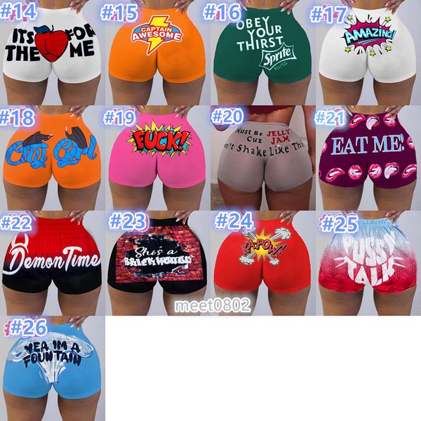 

women shorts tights yoga pants printed mini gushers snack booty shorts fitness candy shorts skinny, White