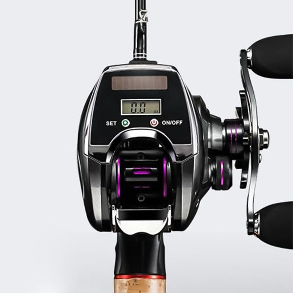 

baitcasting reels 1 set spinning reel 8/1 speed ratio automatic wiring backlight electronic fishing counter tackle for night