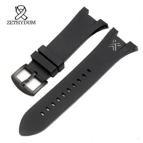 

watch bands for ax1803/ax1802 silicone band special interface rubber straps watches sport accessories, Black;brown