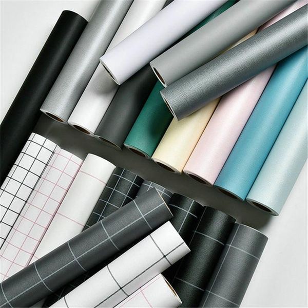 

waterproof contact paper plaid self adhesive wallpaper decorative film for bedroom cabinets counterfurniture stickers wallpapers