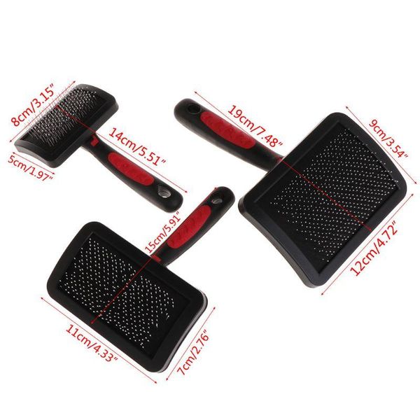 

pet grooming comb shedding hair remove brush slicker dog supplies protective e56e