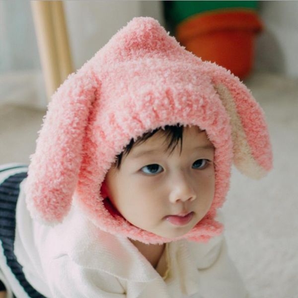

caps & hats 1pcs soft hat children winter flexible ear infant warm baby beanie for boys girls 4 choices, Yellow