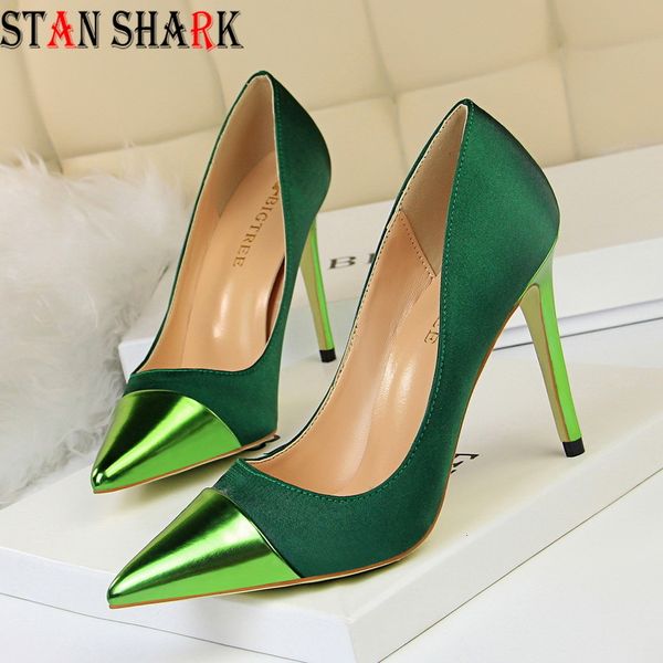 

sandals women pumps office shoes high heels ladies wedding patent leather thin pointed toe party stiletto 10cm wa91, Black