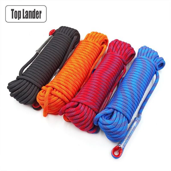 

outdoor 8mm climbing rope rock high strength static survival emergency fire rescue safety cord hiking accessory equipment cords, slings and