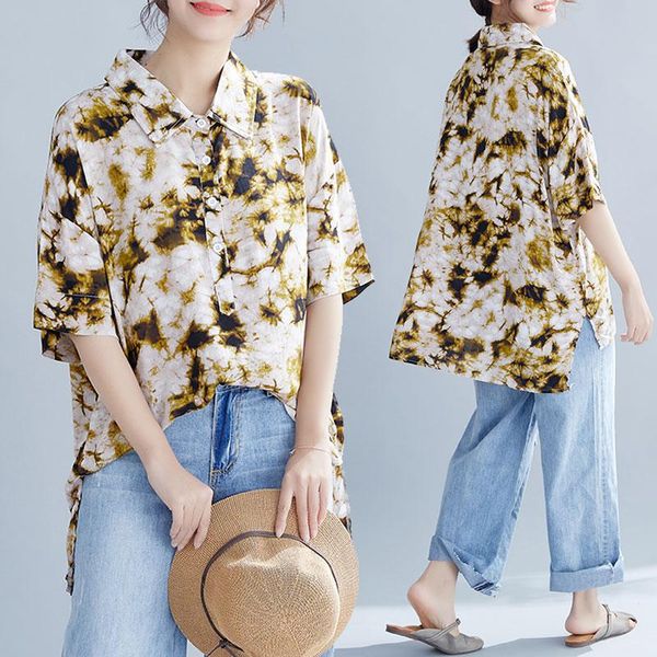 

maternity & tees pregnant clothes 2021 stock spring and summer plus-size shirt ramie cotton casual trim blouse for women, White