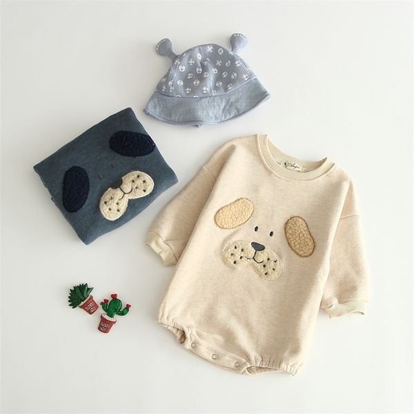 

baby twins born girl clothes toddler rompers cotton dogs infant boys jumpsuit fall clothing 210429, Blue