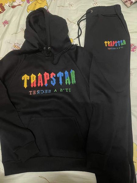 felpe Trapstar Decoding Hooded Sportswear-Gray Revolution Set completo di abbigliamento sportivo da uomo e da donna medio