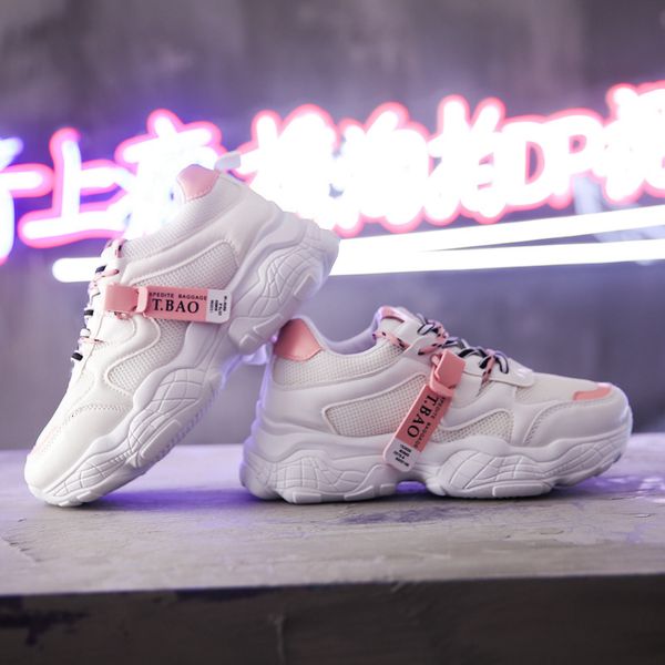 

dress shoes women platform sneakers chunky woman casual old dad basket female sports mesh lace up vulcanized hciq, Black