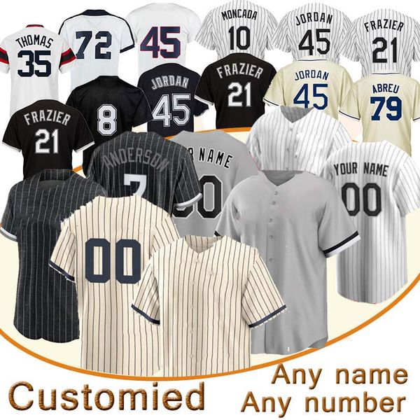 

2021 chicago field of dreams 88 luis robert white jersey 46 craig kimbrel 7 tim anderson yoan moncada 23 jake lamb 24 yasmani grandal aaron, Blue;black