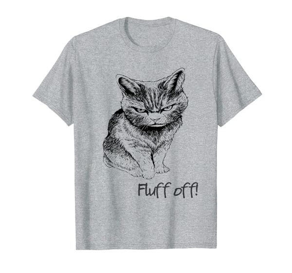 

fluff off cat t-shirt, White;black