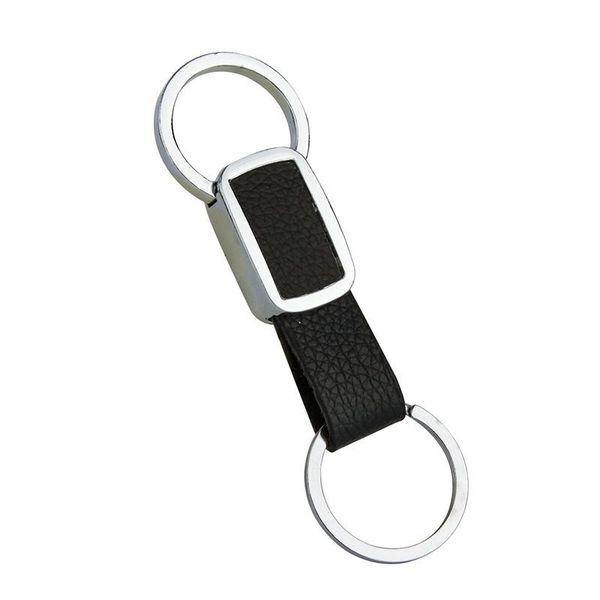 

keychains metal keychain creative gift men's waist buckle leather, Silver