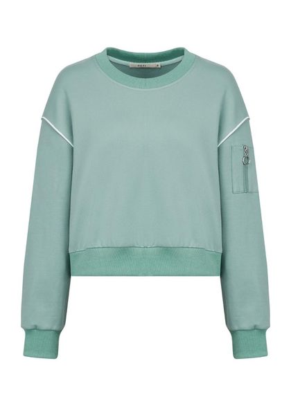 

women's hoodies & sweatshirts crewneck long sleeve drop shoulder sweatshirt, Black