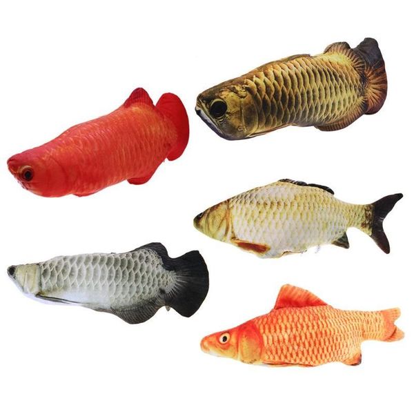 

cat toys lifelike fish shape pet kitten teaser toy simulation playing