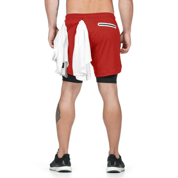 

men's waterproof breathable casual sports shorts gym fitness training quick-drying five-point pants jogging, White;black