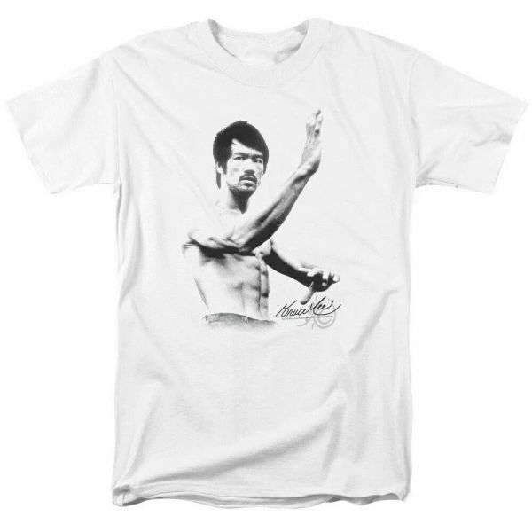 

Bruce Lee Serenity T Shirt Licensed Martial Arts Movie Tee White, White;black