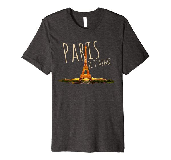 

Paris Je T'aime - France Eiffel Tower Souvenir Gift Premium T-Shirt, Mainly pictures