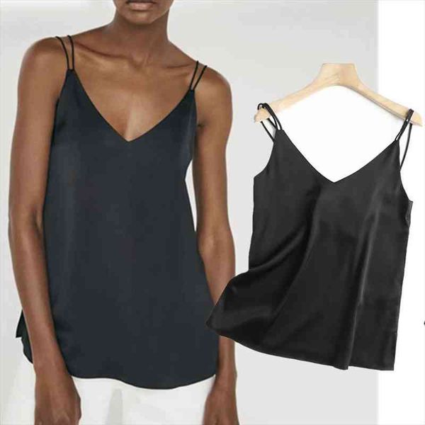 

withered england simple fashion office lady solid camisole women satin summer t shirt women camisetas verano mujer, White