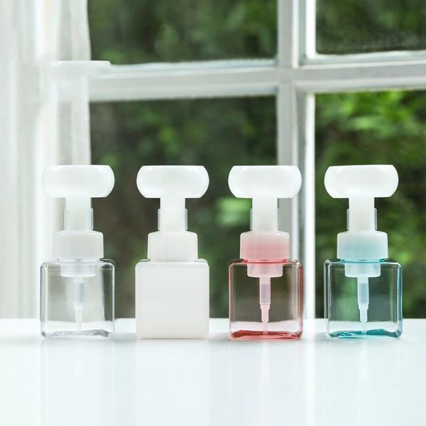 

storage bottles & jars 250ml liquid soap dispenser flower shape foam foaming pump empty bottle plastic clear shower gel