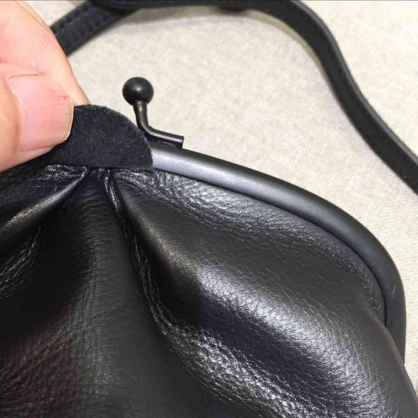 

leather handmade clip cowhide literature and art bag, women's single shoulder bag black friday ncle