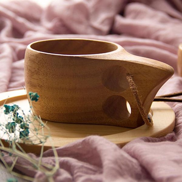 

cups & saucers of jujube wood scandinavia wooden cup water rubber juice milk tea coffee drinking kitchen supplies