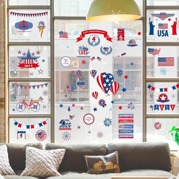 

independence day window and wall static stickers visible on both sides home stickershome decoration gift wrap