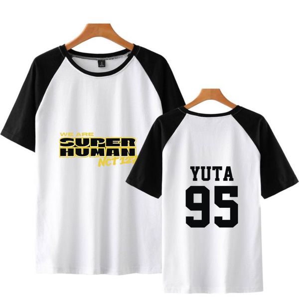 

men's t-shirts we are super human yuta 95t shirts streetwear men 2021 hip hop harajuku printed short sleeve tshirts male fashion tees, White;black