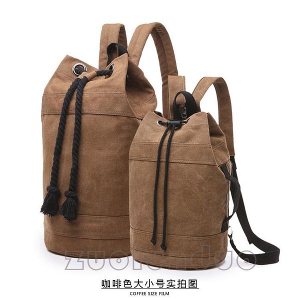 

backpack fashion men's leisure bag korean canvas trend and women's couple's water tube basketball