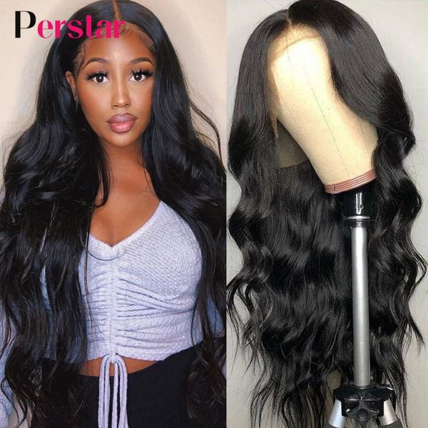 

lace wigs perstar front for black women body wave brazilian wig human hair pre plucked 13x4 150% density, Black;brown