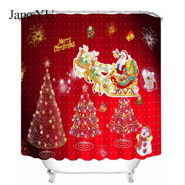 

shower curtains janeyu creative santa digital print waterproof curtain