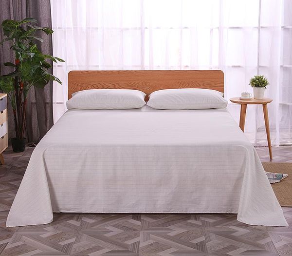 

sheets & sets earthing flat sheet white color nature cotton pure silver grounding energy emf better sleep king/queen/full/twin size