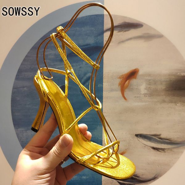 

80% off store online summer new fashion women's high heel sandals real leather ankle cross strap thong shoes female narrow band square, Black