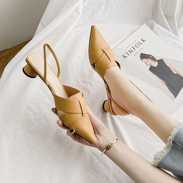 

dress shoes women heels slippers sandals summer 2021 chaussure femme zapatos mujer, Black