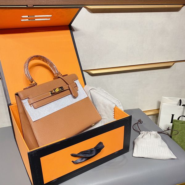 

h high-quality genuine leather platinum bag ladies luxury designer handbag 2021 palm pattern cowhide one-shoulder messenger wallet three 28