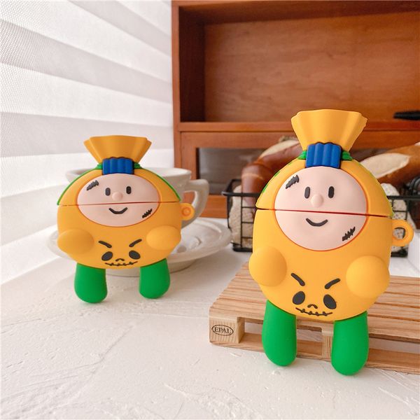 

fashion cases cartoon scarecrow headset cover for apple air pods pro 1 2 wireless bluetooth earphone case silicone earbuds charging box with