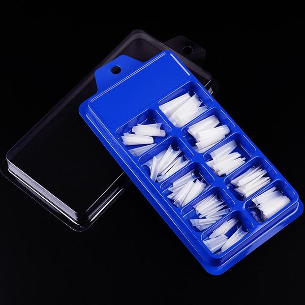 

no-crease clear long ballerina nails full cover false nail for diy art nn, Red;gold