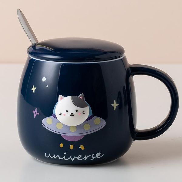 

mugs space cat stereo ceramic mug practical creative gifts water cup set gift