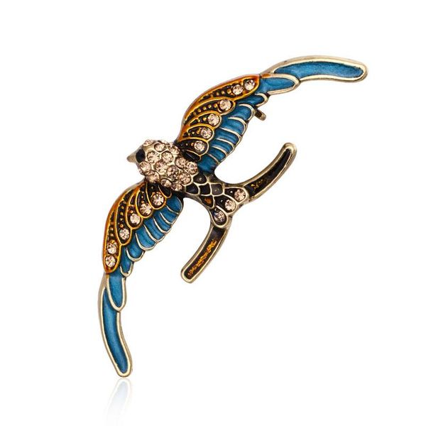 

pins, brooches eagle bird for women rhinestone enamel animal brooch pins suit shawl shirt accessories jewelry pendant badge, Gray
