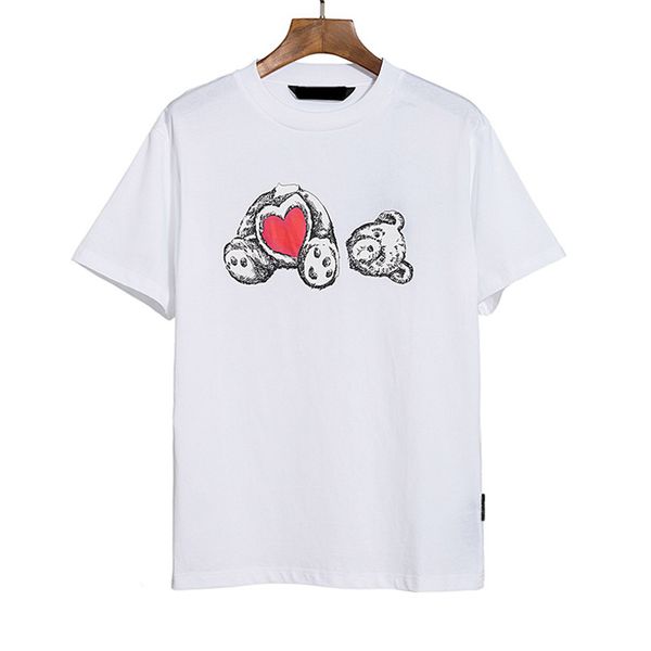 

fashion men womens t-shirts mans streetwear stylist tee guillotine bear printed short sleeve truncated bears angels classic tees beheaded be, White;black