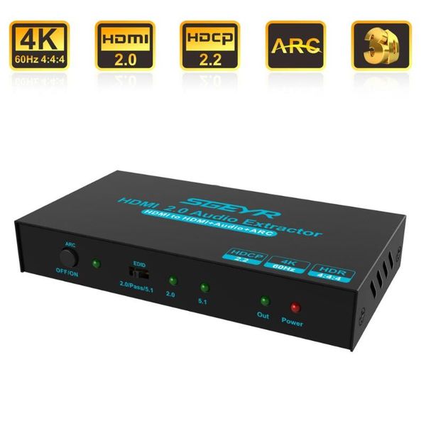

audio cables & connectors sgeyr 2.0 extractor optical 4k converter splitter rca(l/r) stereo analog output adapt