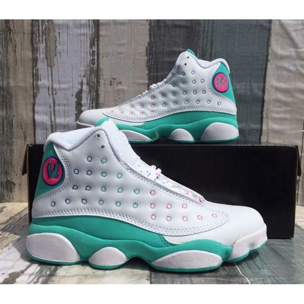 

discount 13 gs aurora green white soar digital pink women basketball jumpman 13s womens sports shoes