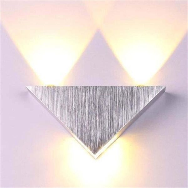 

indoor wall light 3w 9w led triangle aluminum luminaire living room aisle bedroom bedside lighting sconce modern home lamp