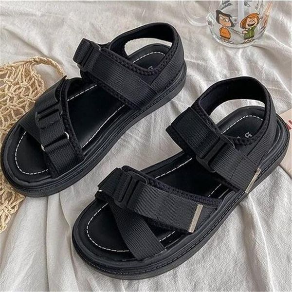 

sandals sports womens 2021 summer casual comfortable non-slip women's shoes fashion breathable women slippers slides, Black