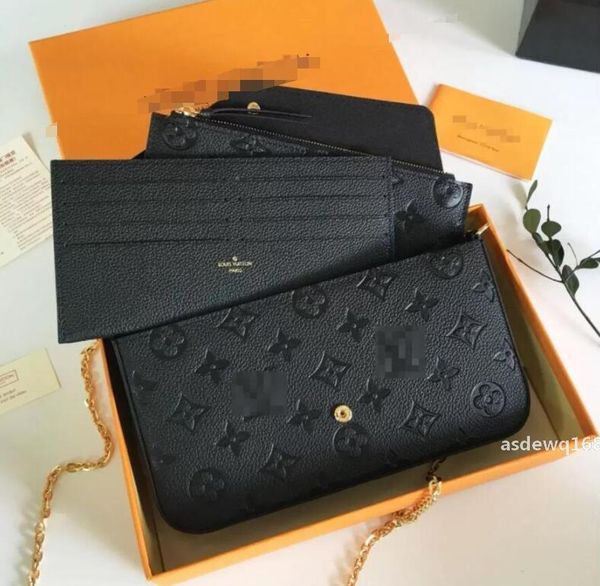 

1designers 3 pcs/set bags shoulder bag mini handbags accessories crossbody wallet womens bag gglvlouisvittonysl&#133, Red;black