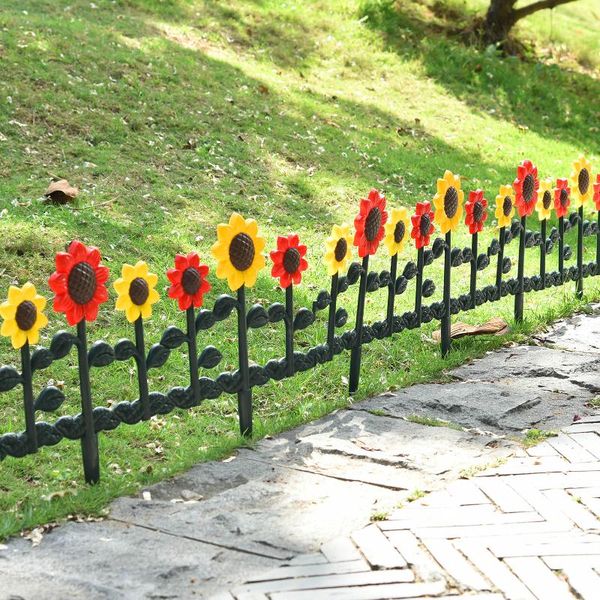 

sunflower plastic edging garden picket fence plant borders home decor outdoor decoration fencing, trellis & gates