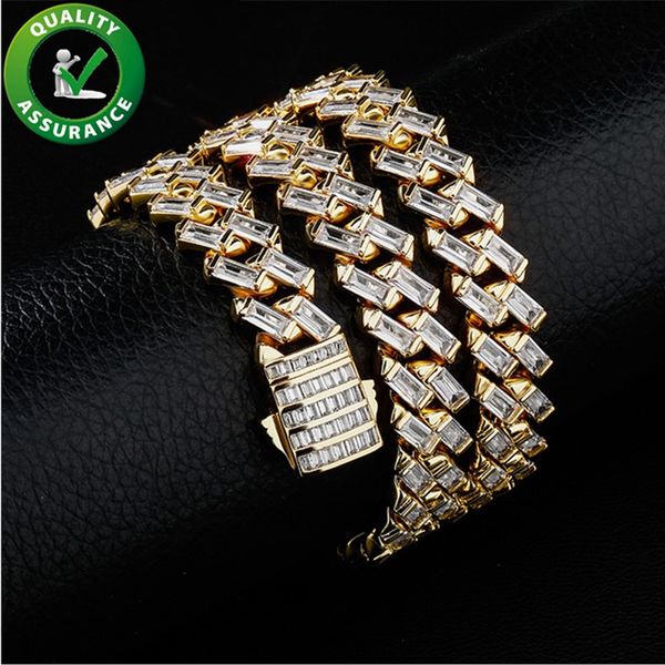 

hip hop jewelry mens luxury designer necklace iced out tennis chains gold silver cuban link chain diamond accessories rapper fashion charms