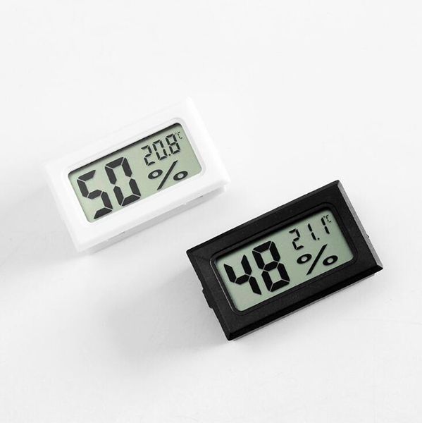 Mini display LCD digitale Termometro Termoigrometro Misuratore di temperatura e umidità Frigorifero Ghiacciaia domestica per interni Nero Bianco