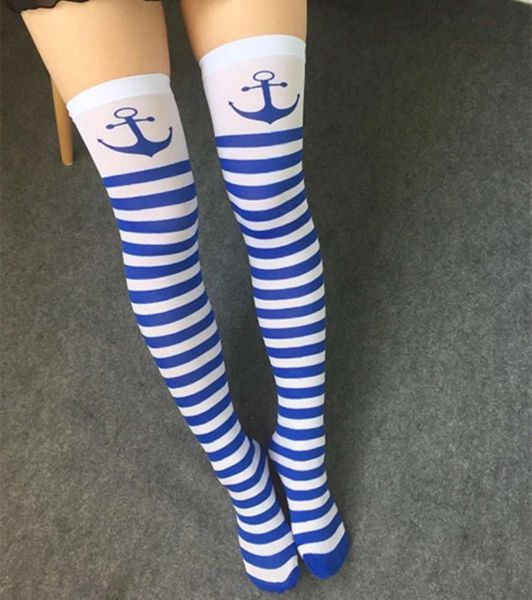 

cosplay silk stockings halloween color striped, Black;white